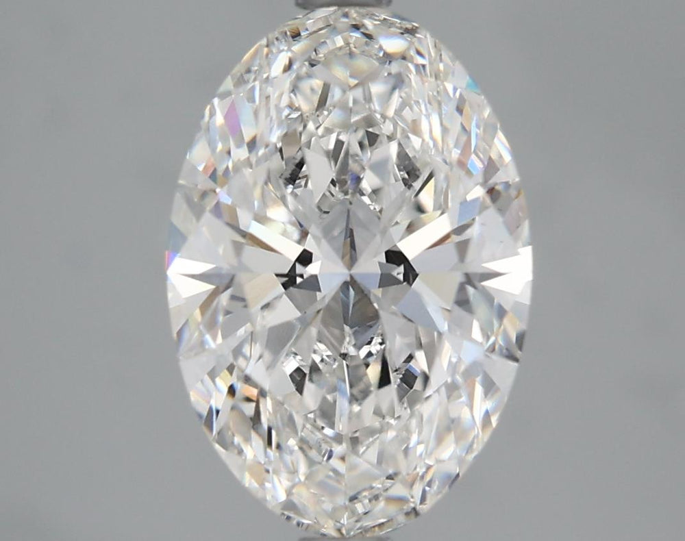 3.01 Carat Oval Lab Diamond with  Cut Diamond in 14KT  view 1
