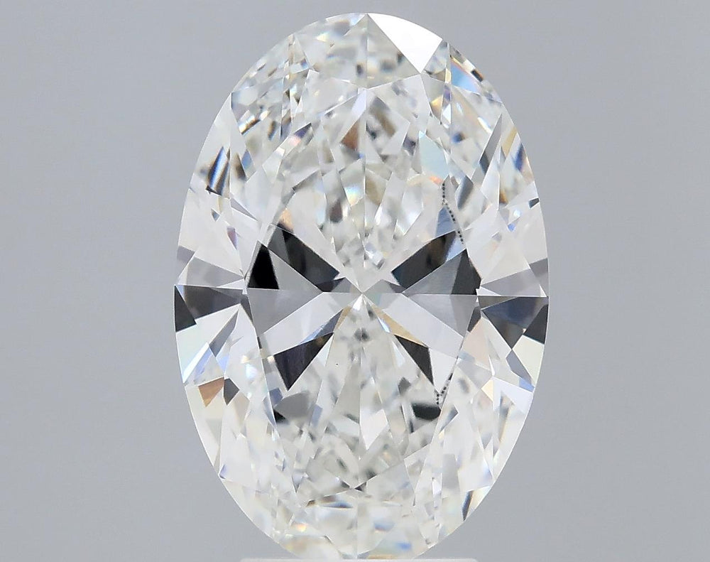 4.22 Carat Oval Lab Diamond with  Cut Diamond in 14KT  view 1
