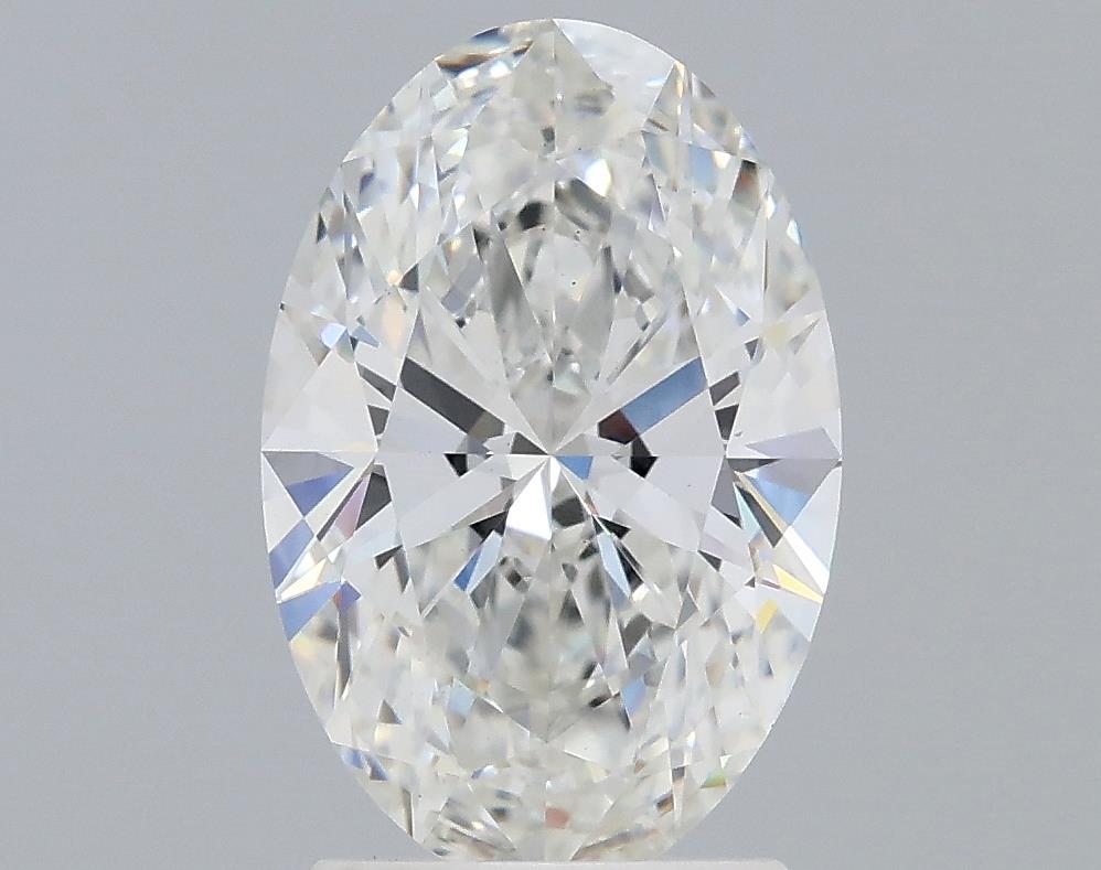 2.1 Carat Oval Lab Diamond with  Cut Diamond in 14KT  view 1
