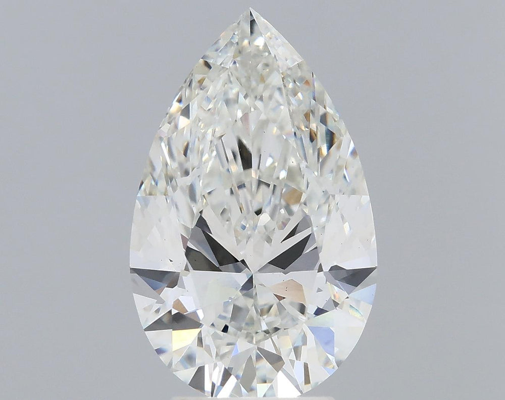 4.04 Carat Pear Lab Diamond with  Cut Diamond in 14KT  view 1
