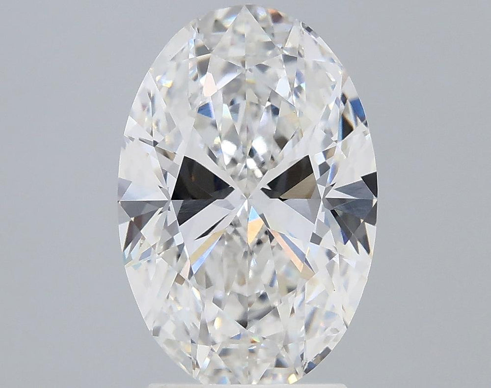 2.6 Carat Oval Lab Diamond with  Cut Diamond in 14KT  view 1
