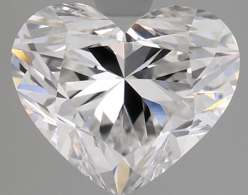 3.0 Carat Heart Lab Diamond with  Cut Diamond in 14KT  view 1
