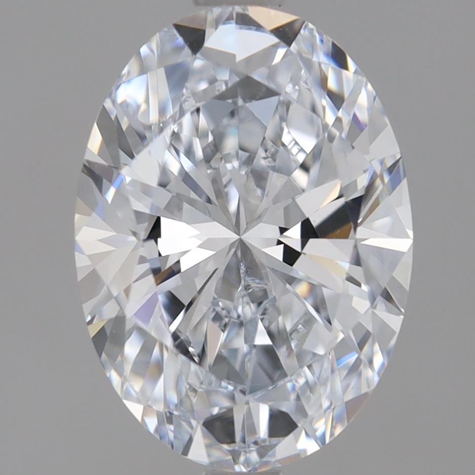 2.0 Carat Oval Lab Diamond with  Cut Diamond in 14KT  view 1
