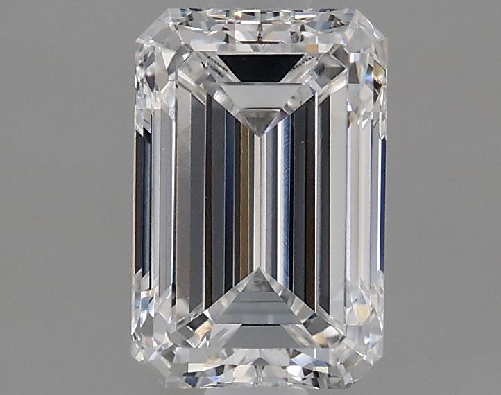 1.5 Carat Emerald Lab Diamond with  Cut Diamond in 14KT  view 1
