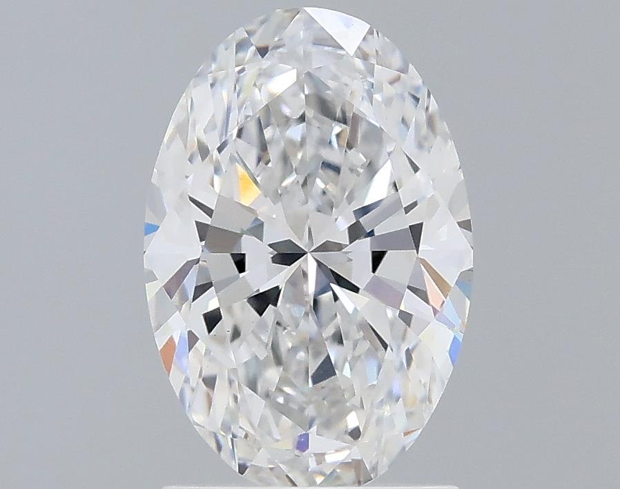 1.6 Carat Oval Lab Diamond with  Cut Diamond in 14KT  view 1
