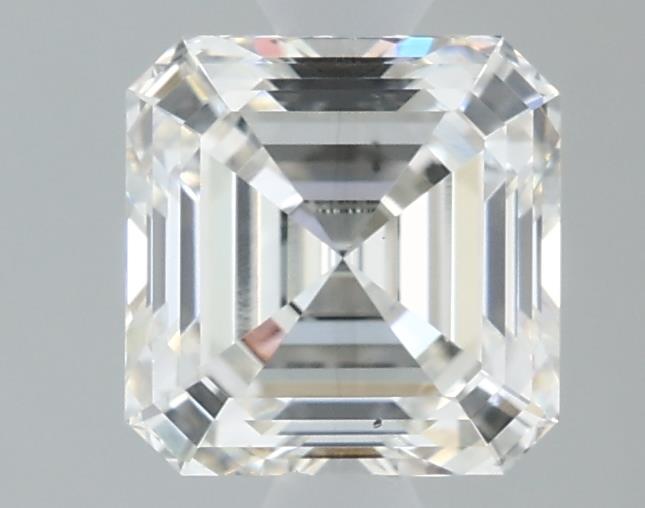 1.12 Carat Asscher Lab Diamond with  Cut Diamond in 14KT  view 1
