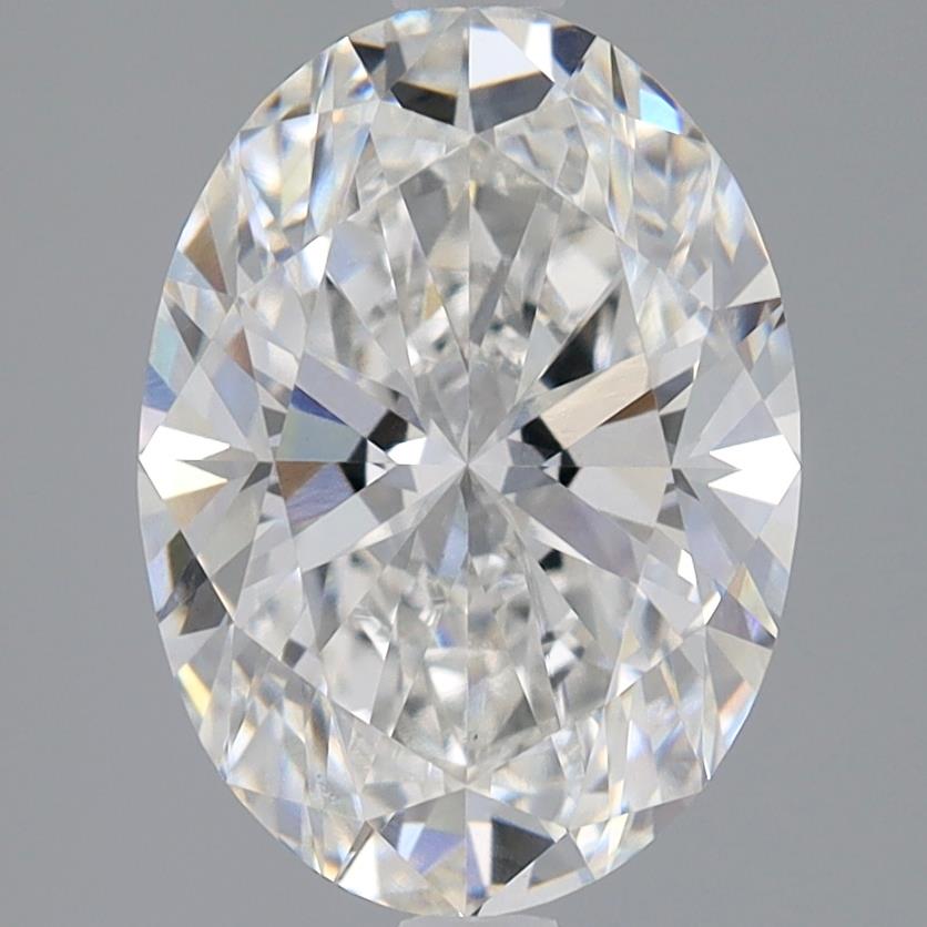 3.03 Carat Oval Lab Diamond with  Cut Diamond in 14KT  view 1
