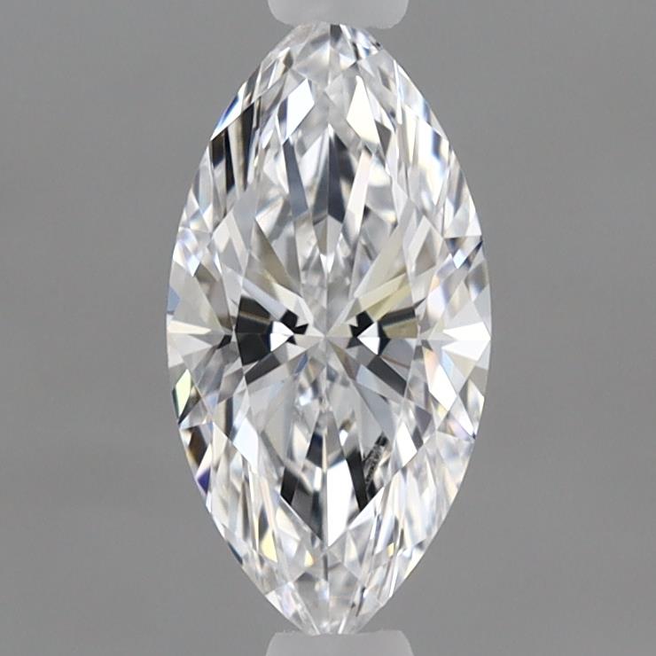 0.5 Carat Marquise Lab Diamond with  Cut Diamond in 14KT  view 1
