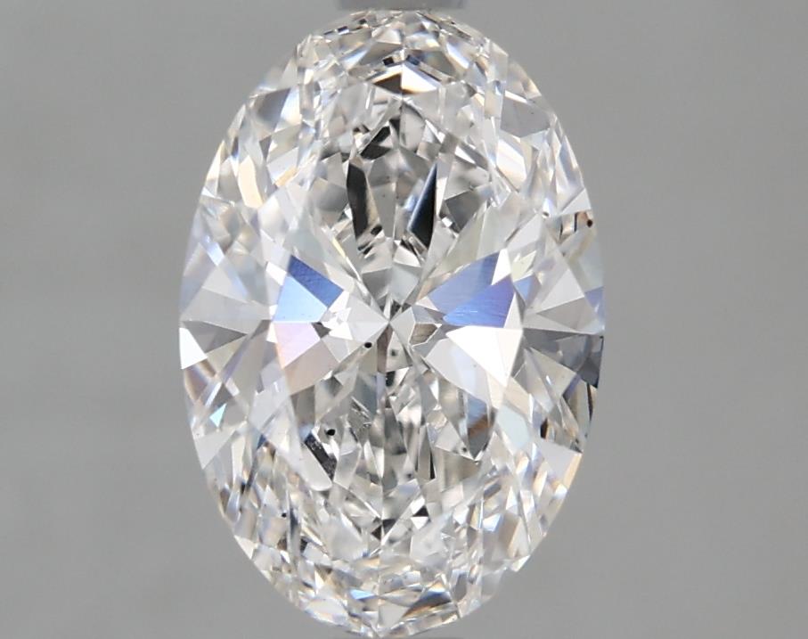 1.64 Carat Oval Lab Diamond with  Cut Diamond in 14KT  view 1
