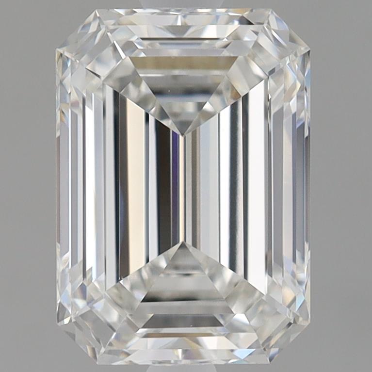 1.8 Carat Emerald Lab Diamond with  Cut Diamond in 14KT  view 1
