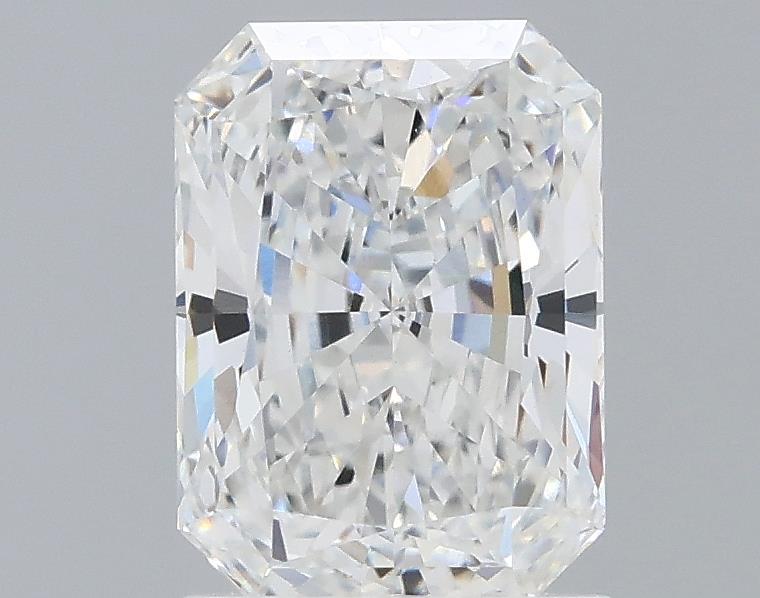 1.51 Carat Radiant Lab Diamond with  Cut Diamond in 14KT  view 1
