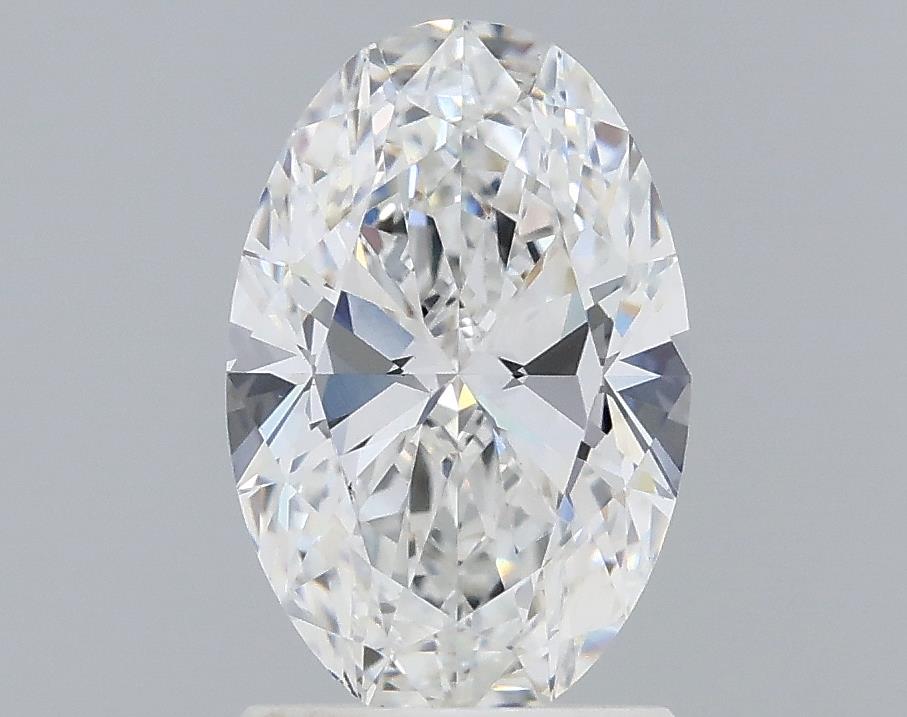 1.51 Carat Oval Lab Diamond with  Cut Diamond in 14KT  view 1
