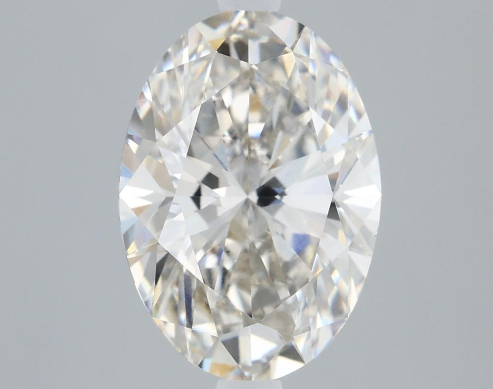 2.78 Carat Oval Lab Diamond with  Cut Diamond in 14KT  view 1

