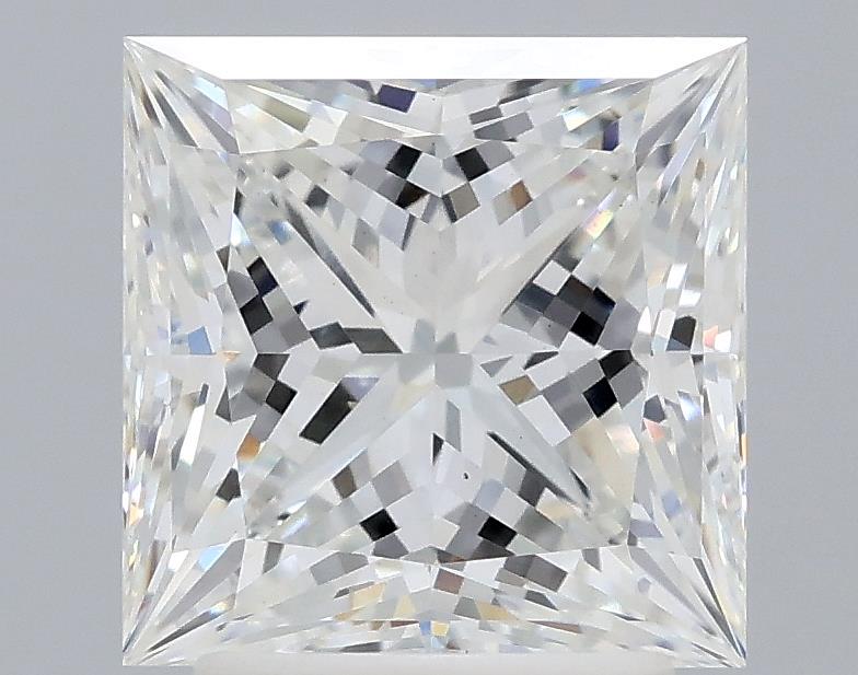 2.71 Carat Princess Lab Diamond with  Cut Diamond in 14KT  view 1
