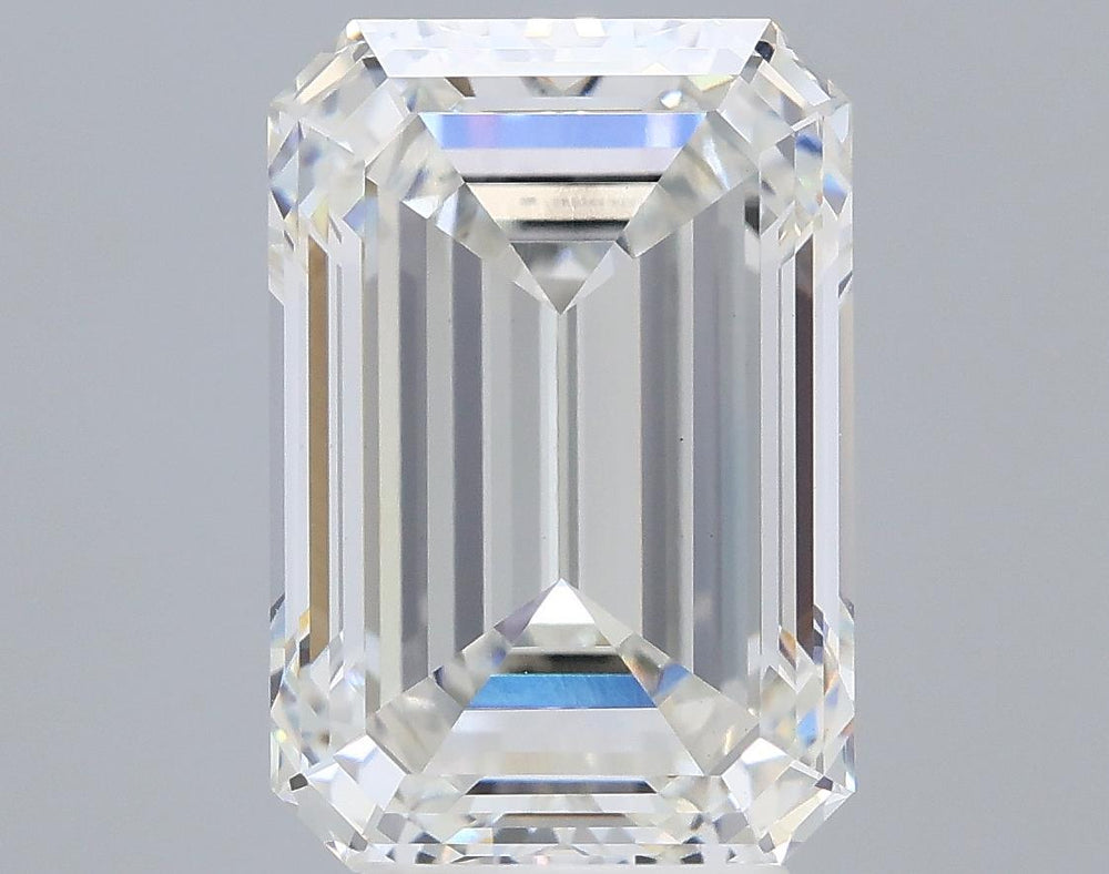 5.33 Carat Emerald Lab Diamond with  Cut Diamond in 14KT  view 1
