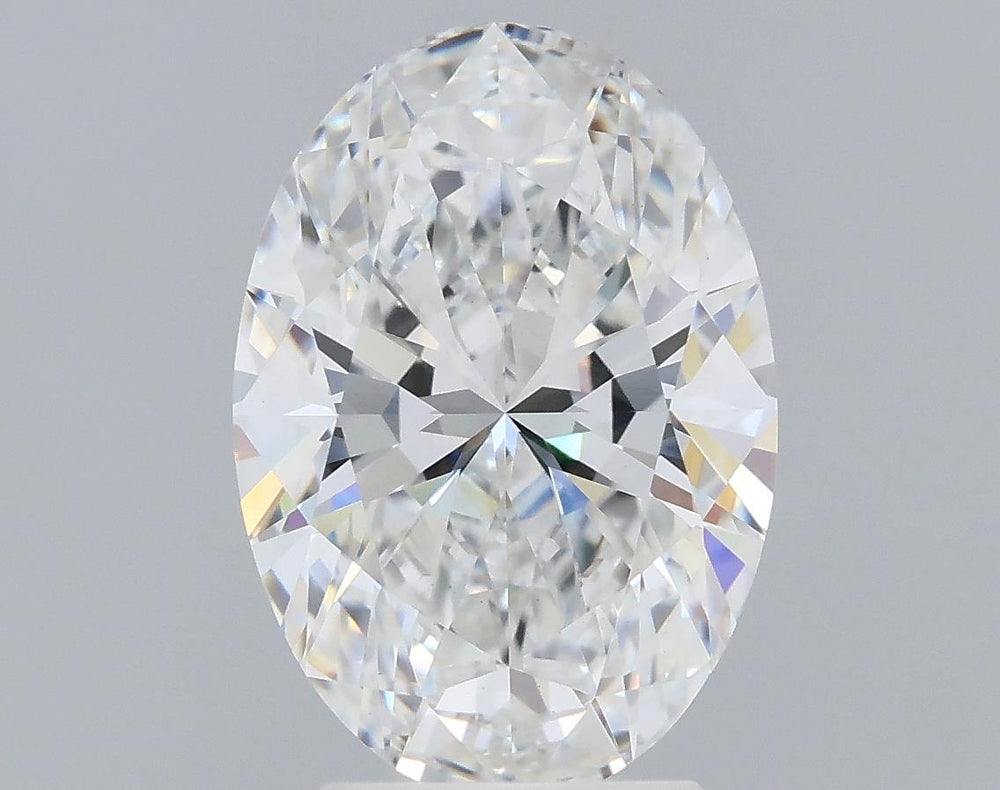 3.29 Carat Oval Lab Diamond with  Cut Diamond in 14KT  view 1
