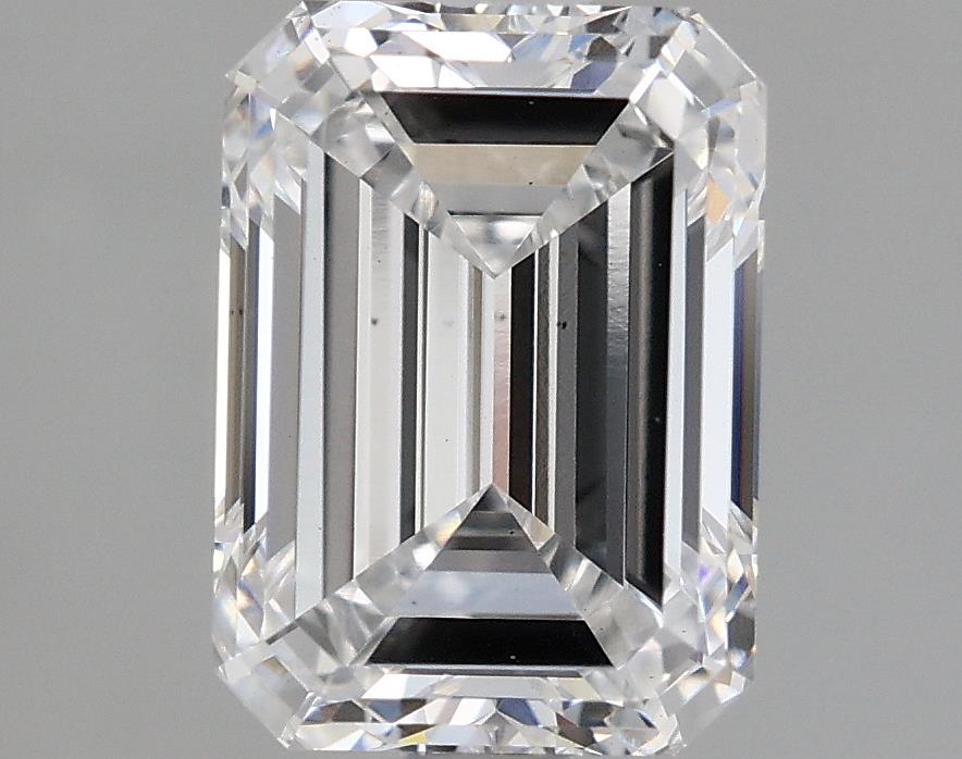 2.29 Carat Emerald Lab Diamond with  Cut Diamond in 14KT  view 1

