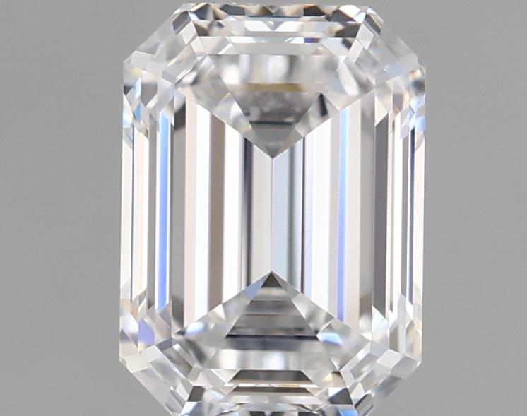 1.6 Carat Emerald Lab Diamond with  Cut Diamond in 14KT  view 1
