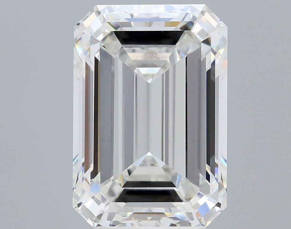 5.25 Carat Emerald Lab Diamond with  Cut Diamond in 14KT  view 1
