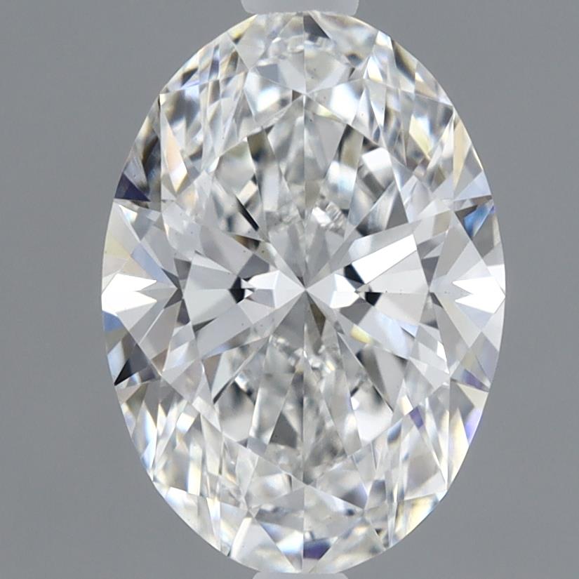 1.51 Carat Oval Lab Diamond with  Cut Diamond in 14KT  view 1
