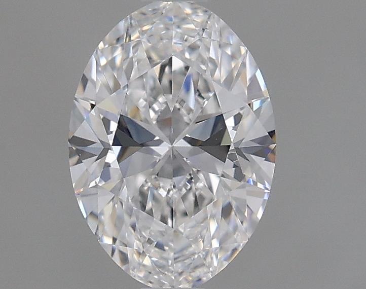 1.05 Carat Oval Lab Diamond with  Cut Diamond in 14KT  view 1
