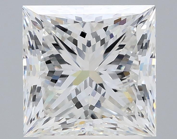2.7 Carat Princess Lab Diamond with  Cut Diamond in 14KT  view 1
