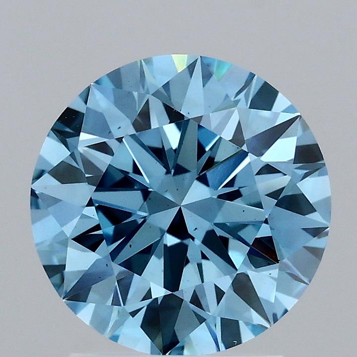 2.09 Carat Round Lab Diamond with  Cut Diamond in 14KT  view 1
