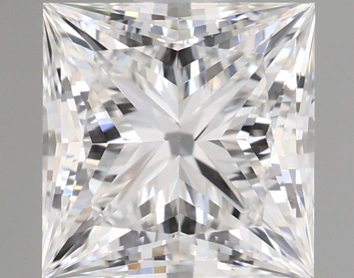 1.35 Carat Princess Lab Diamond with  Cut Diamond in 14KT  view 1
