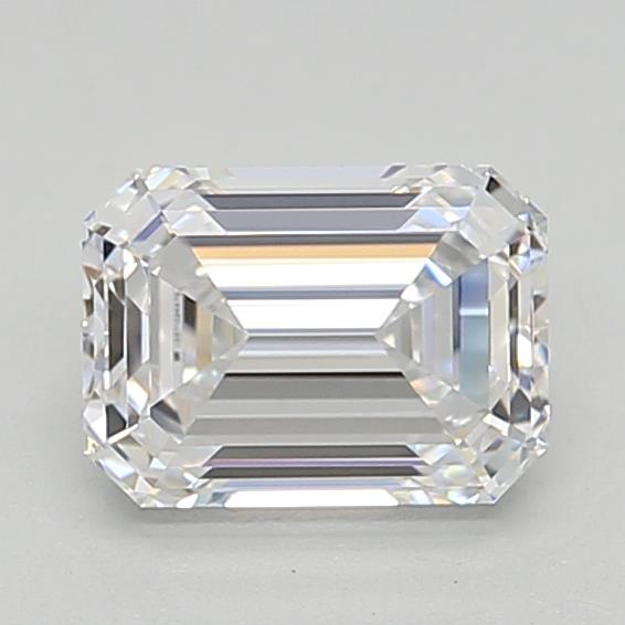 1.06 Carat Emerald Lab Diamond with  Cut Diamond in 14KT  view 1
