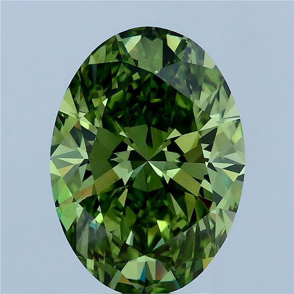 3.57 Carat Oval Lab Diamond with  Cut Diamond in 14KT  view 1
