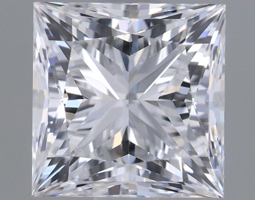 1.35 Carat Princess Lab Diamond with  Cut Diamond in 14KT  view 1
