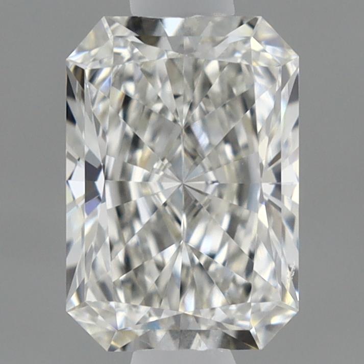 0.59 Carat Radiant Lab Diamond with  Cut Diamond in 14KT  view 1
