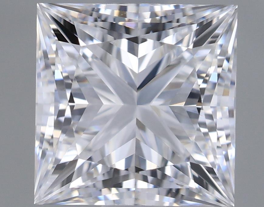 1.46 Carat Princess Lab Diamond with  Cut Diamond in 14KT  view 1
