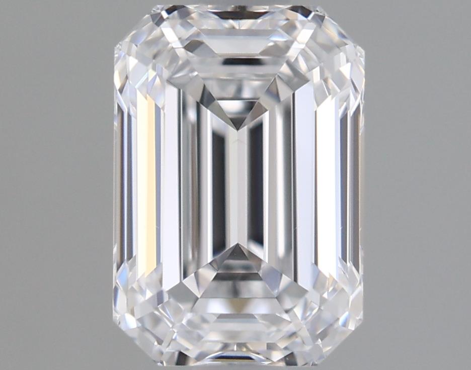 1.55 Carat Emerald Lab Diamond with  Cut Diamond in 14KT  view 1
