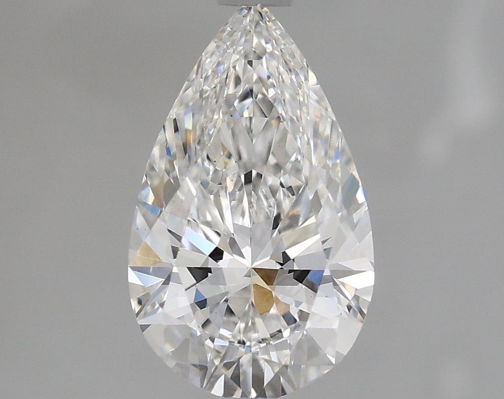 1.6 Carat Pear Lab Diamond with  Cut Diamond in 14KT  view 1
