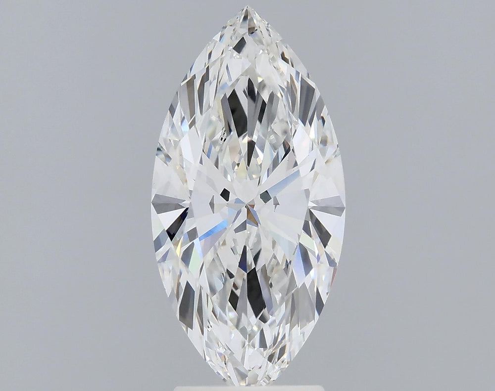 3.08 Carat Marquise Lab Diamond with  Cut Diamond in 14KT  view 1
