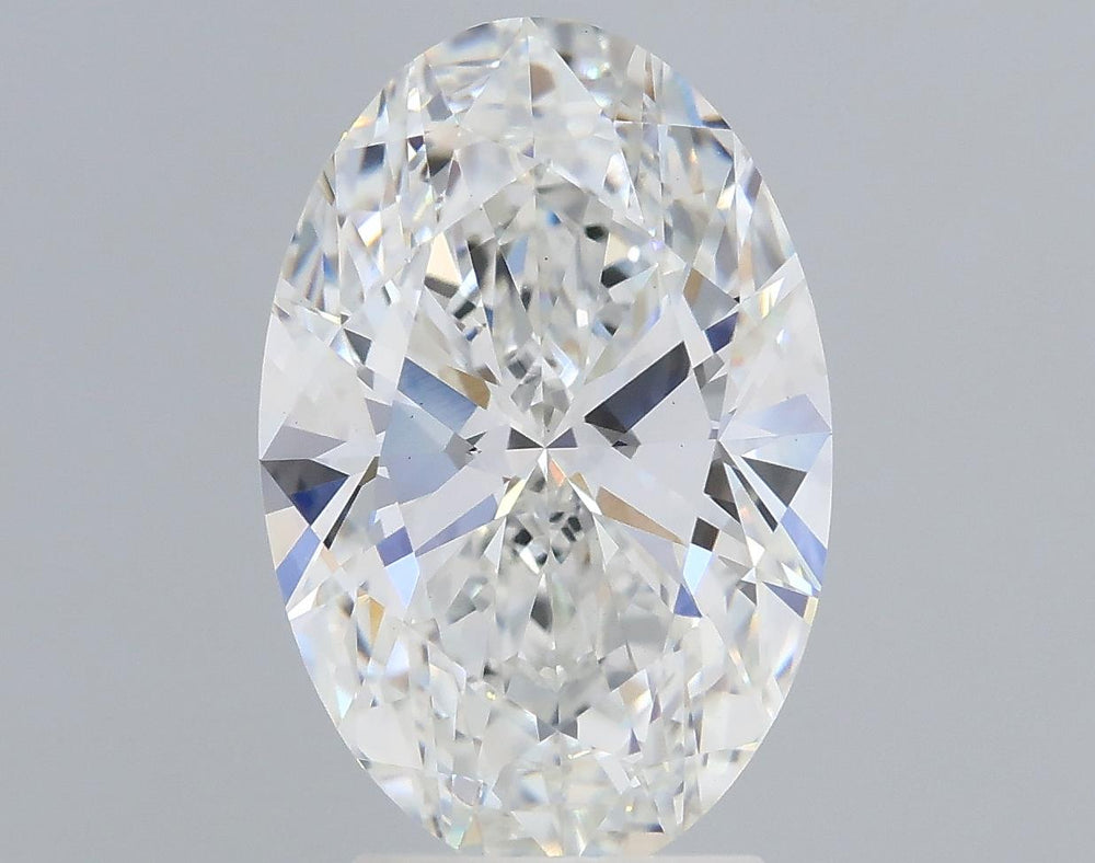 3.22 Carat Oval Lab Diamond with  Cut Diamond in 14KT  view 1
