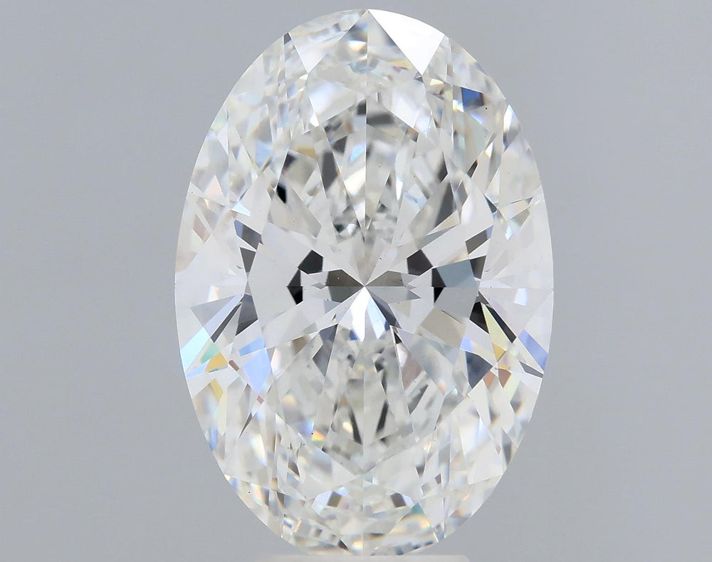 6.56 Carat Oval Lab Diamond with  Cut Diamond in 14KT  view 1
