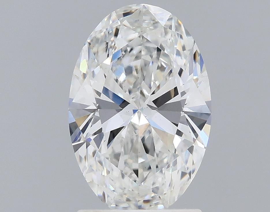 1.71 Carat Oval Lab Diamond with  Cut Diamond in 14KT  view 1
