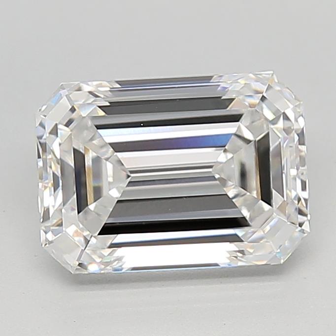 2.02 Carat Emerald Lab Diamond with  Cut Diamond in 14KT  view 1
