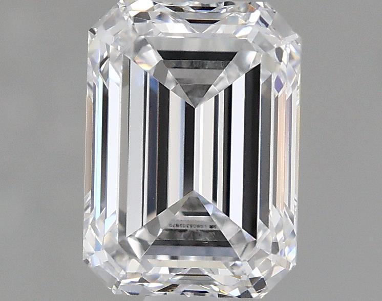 1.5 Carat Emerald Lab Diamond with  Cut Diamond in 14KT  view 1
