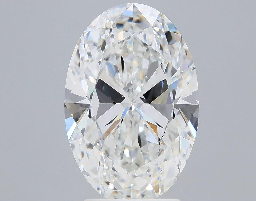 3.23 Carat Oval Lab Diamond with  Cut Diamond in 14KT  view 1
