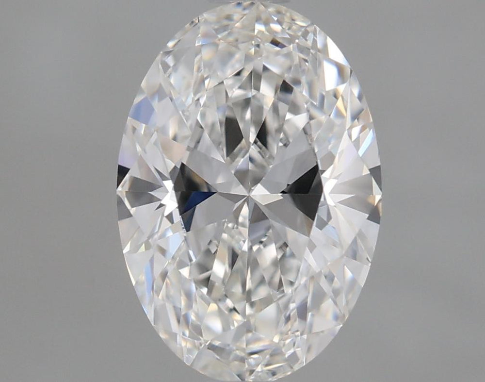 1.42 Carat Oval Lab Diamond with  Cut Diamond in 14KT  view 1
