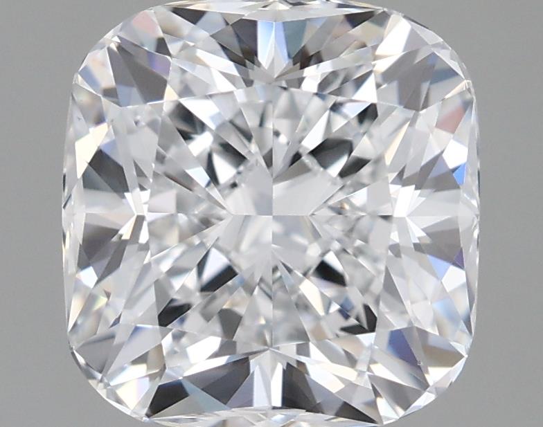 2.07 Carat Cushion Lab Diamond with  Cut Diamond in 14KT  view 1
