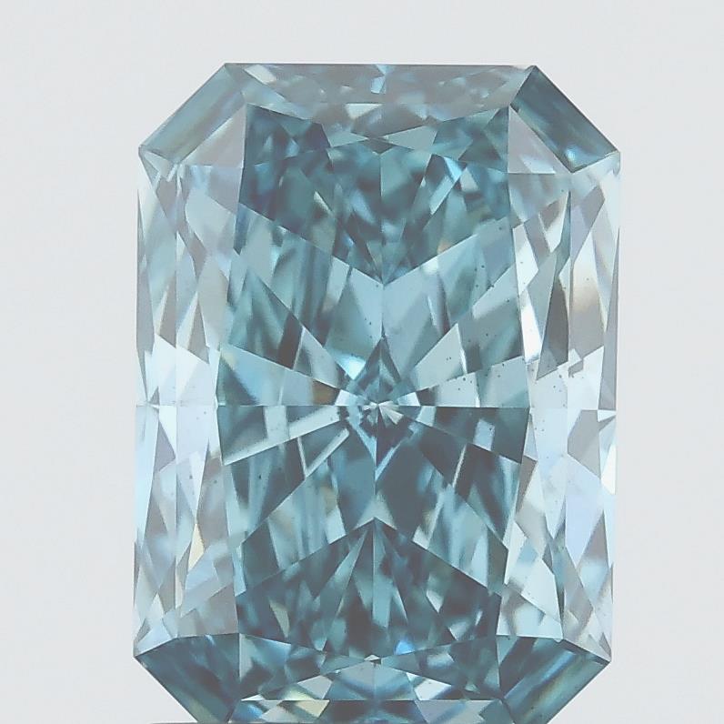 1.53 Carat Radiant Lab Diamond with  Cut Diamond in 14KT  view 1
