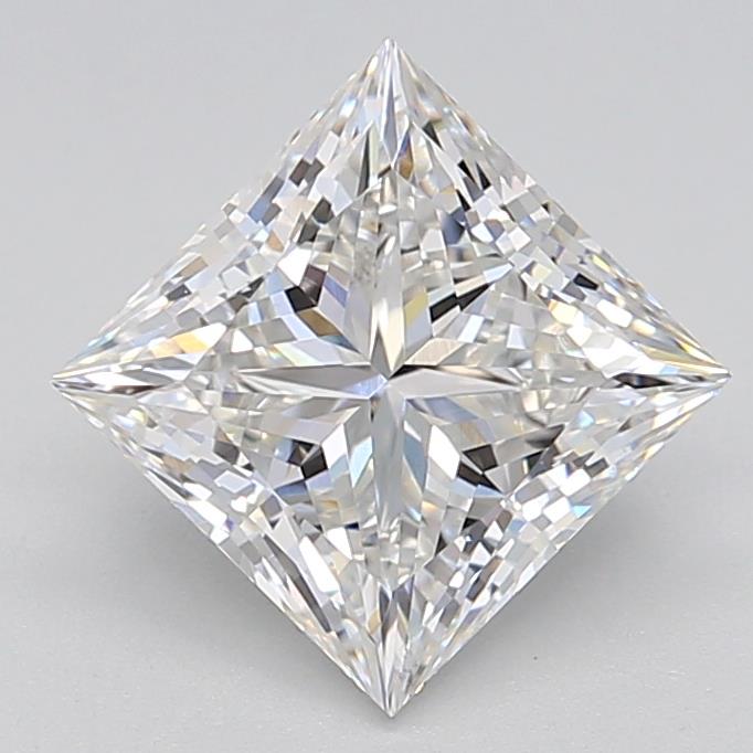 2.07 Carat Princess Lab Diamond with  Cut Diamond in 14KT  view 1
