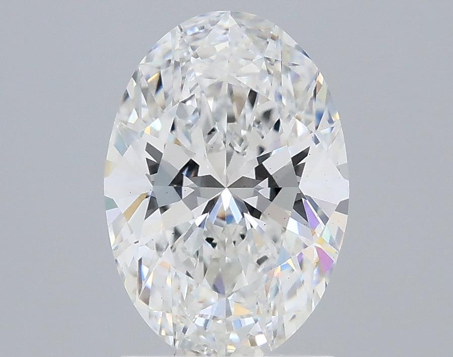 1.6 Carat Oval Lab Diamond with  Cut Diamond in 14KT  view 1
