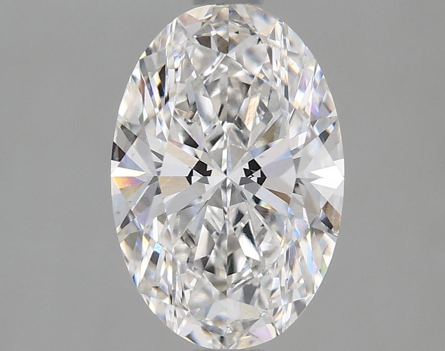 1.81 Carat Oval Lab Diamond with  Cut Diamond in 14KT  view 1
