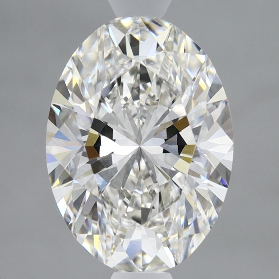 2.62 Carat Oval Lab Diamond with  Cut Diamond in 14KT  view 1
