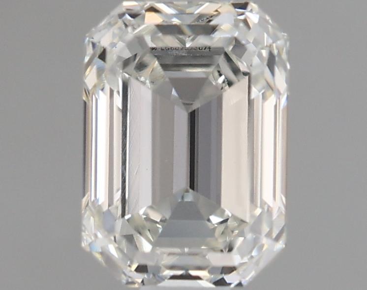 1.02 Carat Emerald Lab Diamond with  Cut Diamond in 14KT  view 1
